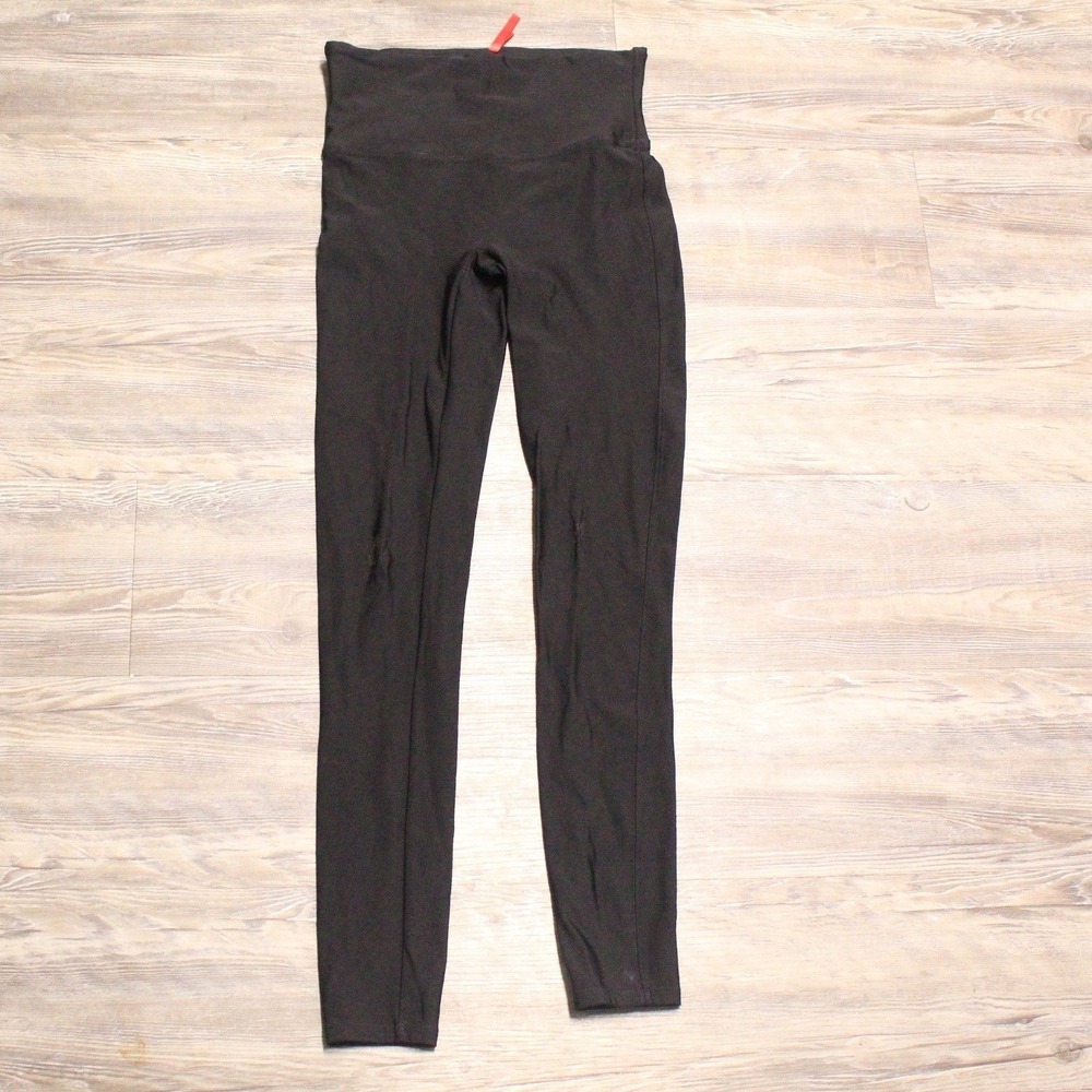 Spanx Womens Black High Waisted Compression Leggings Size Medium M Slimming
